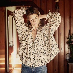 Doen Baltic top / cream floral / medium large XL